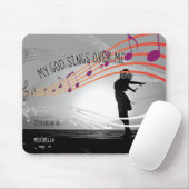 Christlich Zeph 3:17 MEIN GOTT SEIGEN ÜBER MICH Gr Mousepad (Mit Mouse)