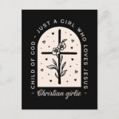 Christlich zitiert nur ein Mädchen, das Jesus über Postkarte (Vorderseite)