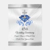 Christliche 45-jährige Geschenkideen für Hochzeite Fleecedecke (Vorderseite)