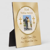 Christliche 50 Jahre Jubiläum Plaque Personalisier Fotoplatte (Seite)