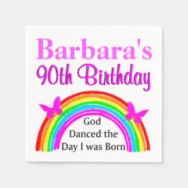 CHRISTLICHE 90. GEBURTSTAG PERSONALISIERTE NAPKINS SERVIETTE