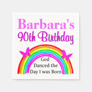 CHRISTLICHE 90. GEBURTSTAG PERSONALISIERTE NAPKINS SERVIETTE