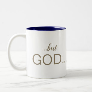 Christliche "...aber Gott..." Kombi-Schrift Kaffee Zweifarbige Tasse