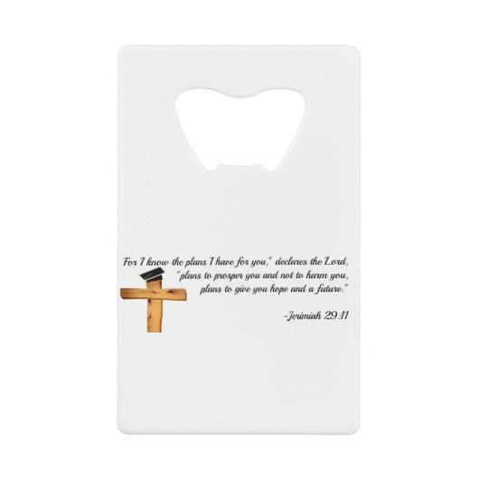 Christliche Abschluss-Geschenke Geldbeutel Flaschenöffner (Vorderseite)