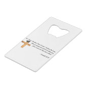 Christliche Abschluss-Geschenke Geldbeutel Flaschenöffner (Vorderseite Schrägansicht)