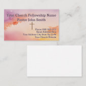 Christliche Abstrakte Wasserfarbenkirche Visitenkarte (Vorne/Hinten)