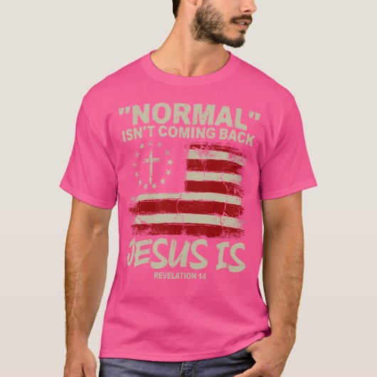 Christliche amerikanische Flagge Normal kommt nich T-Shirt (Vorderseite)
