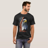 Christliche amerikanische Flagge und Handpatriotis T-Shirt (Vorne ganz)