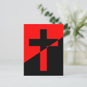 Christliche Anarchistenflagge Postkarte (Stehend Vorderseite)