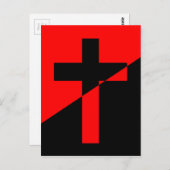 Christliche Anarchistenflagge Postkarte (Vorne/Hinten)