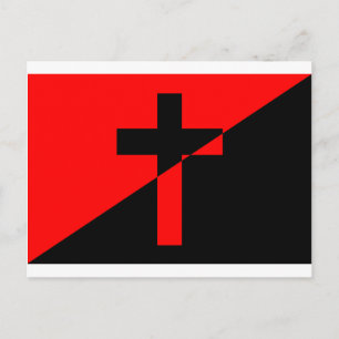 Christliche Anarchistenflagge Postkarte