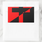 Christliche anarchistische Anarchie-Fahne Rechteckiger Aufkleber (Tasche)