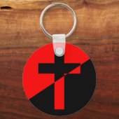 Christliche anarchistische Anarchie-Fahne Schlüsselanhänger (Vorderseite)