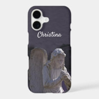 Christliche Angel Statue Deep Lila