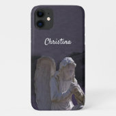 Christliche Angel Statue Deep Lila Case-Mate iPhone Hülle (Rückseite)