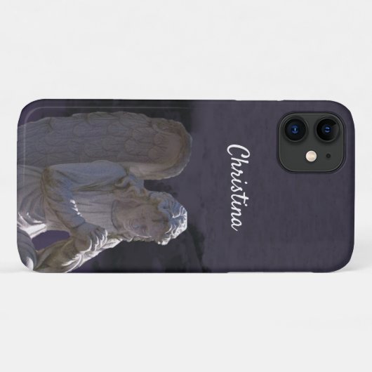 Christliche Angel Statue Deep Lila Case-Mate iPhone Hülle (Rückseite (Horizontal))