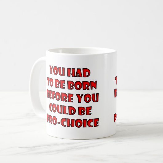 Christliche Anti-Abortion-Entscheidung Leben Kaffeetasse (Vorderseite Links)