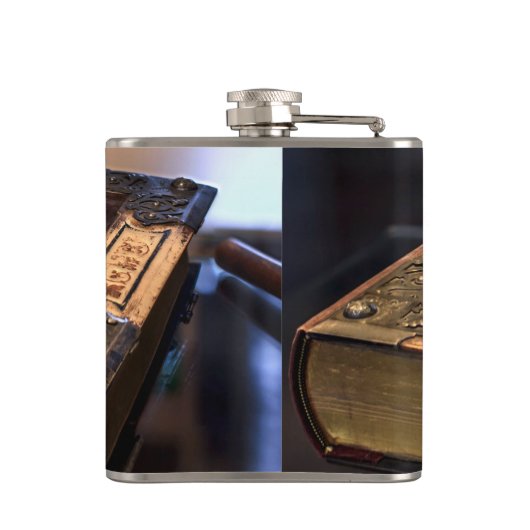 Christliche Antike Bibel Flachmann (Rückseite)