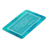 Christliche aquamarine Weiße Bibel Magnet (Linke Seite)