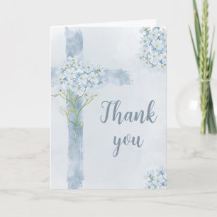 Christliche Aquarell-Blumenkreuz-Dankeskarten Dankeskarte