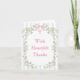 Christliche Aquarell-Garten-Baby-Shower  Dankeskarte