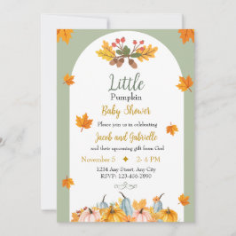 Christliche Aquarell-Kleiner-Kürbis-Baby-Party Einladung