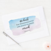 christliche Aquarellpfeife Psalmen Biokommentare G Rechteckiger Aufkleber (Umschlag)