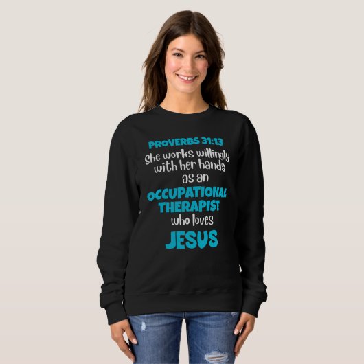 Christliche ARBEITSTHERAPIE FÜR Lieben Jesus Sweatshirt (Vorne ganz)