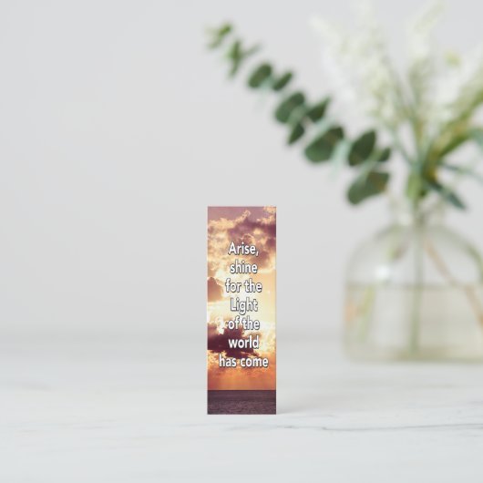 Christliche ARISE, SHINE Mini Lesezeichen Telefonnummerkarte (Stehend Vorderseite)