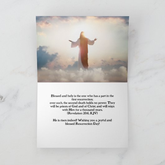 Christliche Auferstehungskarte Feiertagskarte (Innenseite)