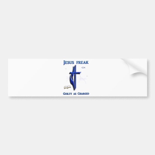 Christliche Autoaufkleber Jesus freak (Vorne)