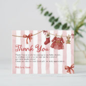 Christliche Babyparty Dankeskarte (Stehend Vorderseite)