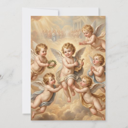 Christliche Babys im Himmel Dankeskarte (Vorderseite)
