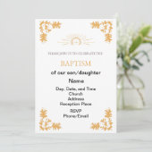 CHRISTLICHE BAPTISMITTELEINLADUNG EINLADUNG (Stehend Vorderseite)