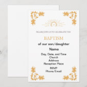 CHRISTLICHE BAPTISMITTELEINLADUNG EINLADUNG (Vorne/Hinten)