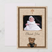 Christliche Bärenfotokarte Dankeskarte (Vorne/Hinten)
