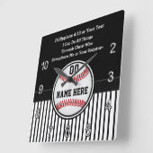 Christliche Baseball-Geschenke mit Baseball-Bibelv Quadratische Wanduhr (Winkel)
