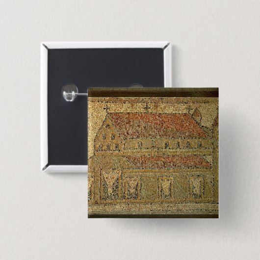 Christliche Basilika, Mosaikplasterung, römischer Button (Vorne & Hinten)
