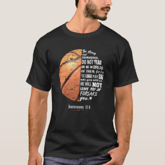 Christliche Basketball-Weltbibel Verse Glaube T-Shirt