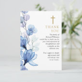 Christliche Beerdigung der Beerdigung des Lebens d Dankeskarte (Stehend Vorderseite)