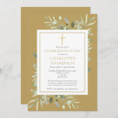 Christliche Beerdigung der Lebensbeerdigung aus Go Einladung (Vorne/Hinten)