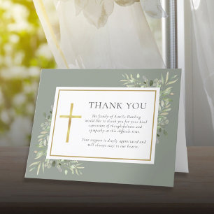 Christliche Beerdigung Wasserfarbenwelt Dankeskarte