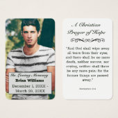 Christliche Beerdigungskarte für Son Foto (Vorne & Hinten)