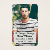 Christliche Beerdigungskarte für Son Foto (Vorderseite)