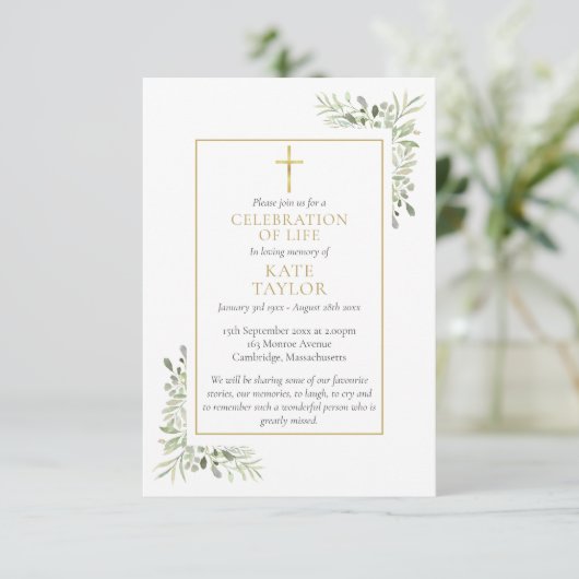 Christliche Beerdigungskarten RSVP Karte (Stehend Vorderseite)