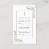 Christliche Beerdigungskarten Visitenkarte (Rückseite)