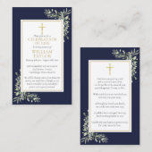 Christliche Beerdigungskarten Visitenkarte (Vorne/Hinten)