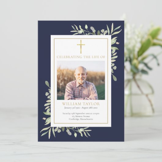 Christliche Beerdigungsordnung Programm (Stehend Vorderseite)