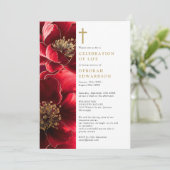 Christliche Begehung des Lebens durch Rote Flora Einladung (Stehend Vorderseite)