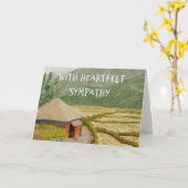 Christliche Beileid- und Feldkabine Karte (Gelbe Blume)